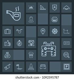 Modern, simple, dark vector icon set with quad, phone, furniture, telephone, classic, coupon, concept, printer, business, vehicle, finance, people, banking, double, tobacco, search, financial icons