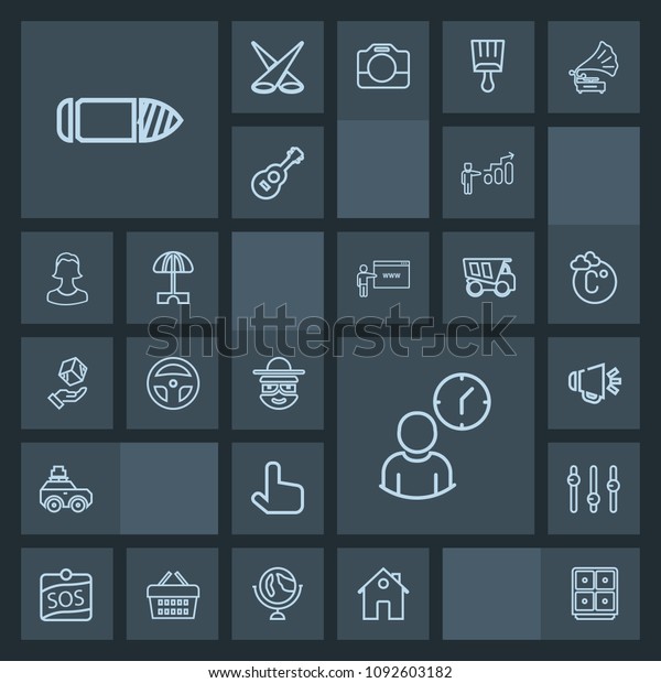 Modern, simple, dark vector icon set with property,\
time, travel, character, bag, equality, personal, speaker, sos,\
loud, label, clock, suitcase, finance, safe, sound, bank, car,\
click, house icons