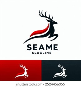 modern and simple deer logo design