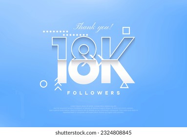 Modern simple design 18k followers. to celebrate achievements.
