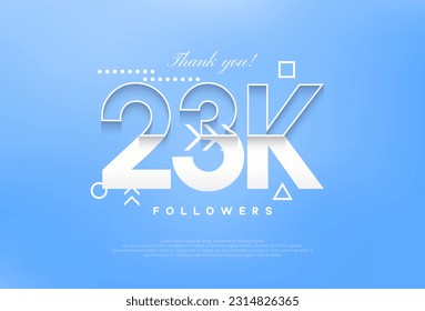 Modern simple design 23k followers. to celebrate achievements.