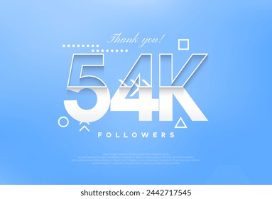 Modern simple design 54k followers. to celebrate achievements.