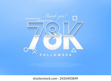 Modern simple design 78k followers. to celebrate achievements.