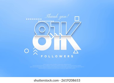 Modern simple design 81k followers. to celebrate achievements.