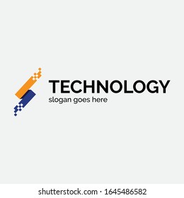 modern and simple design logo for technology 