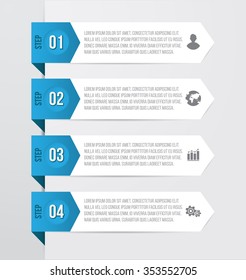 Modern and Simple Design number banners template / blue color / graphic or website layout. Vector Illustration.