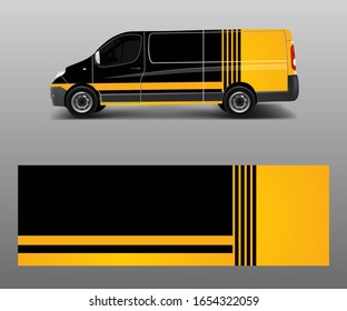 Modern Simple Design For Van Graphics Vinyl Wrap Template Vector