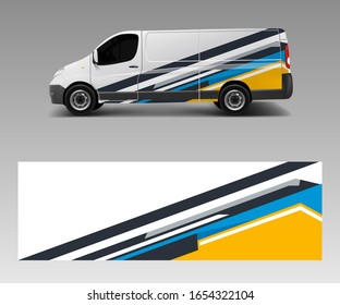 modern simple design for van graphics vinyl wrap template vector