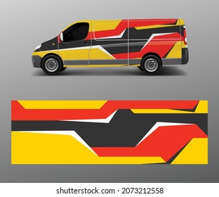 modern simple design for van graphics vinyl wrap template vector