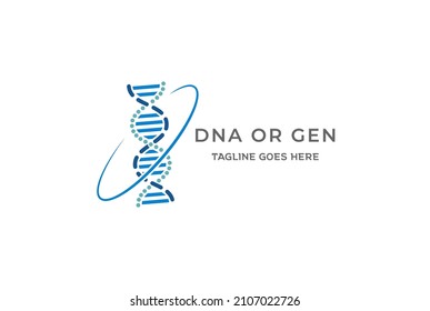 Modernes Einfaches DNA-Gen für Science Research Logo-Design-Vektorgrafik