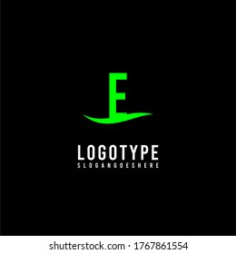 modernes, einfaches ökologisches e-logotype Design-Konzept