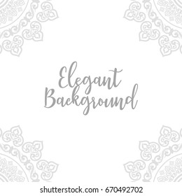 modern simple elegant background with ornament vector illustration template