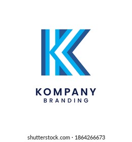 Logotipo de letra K moderna, simple y elegante con elemento de flecha para negocios financieros, empresa, propiedad, arquitectura