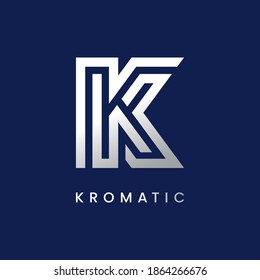 Logotipo de letra K moderna, simple y elegante con elemento de flecha para negocios financieros, empresa, propiedad, arquitectura