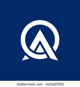 Modern Simple Elegant Monogram Letter O and A Logo Designs