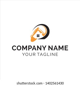 modern simple escafator make the real estate company logo design