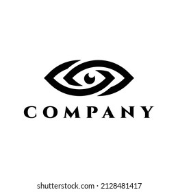 modern and simple eye infinity logo design