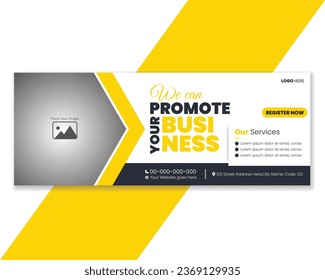 Modern and simple Facebook cover design for business and personal use.