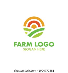 Modern Simple Farm and Garden Logo Icon Vector Design Template Isolated.