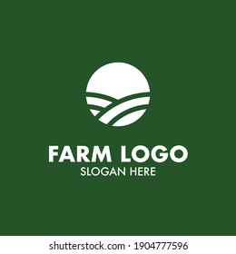 Modern Simple Farm and Garden Logo Icon Vector Design Template Isolated.