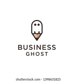 modern simple fast writer like a ghost logo