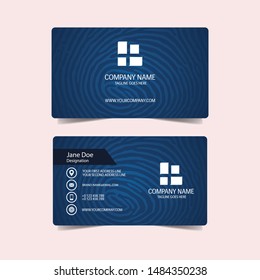 Modern simple finger print background business card template