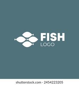 Modern Simple Fish logo design vector