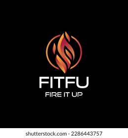 Modern and simple flammable fire logo design.