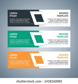 Modern simple flat banner vector template design