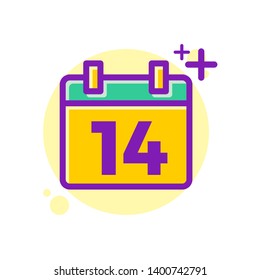 modern simple flat calendar icon 