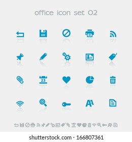 Modern simple flat design office icons, set 2