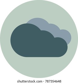Modern simple flat sign. Trendy nature vector symbol for website design, web button, mobile app. Logo illustration. Cloud symbol weather rain shadow spring. High quality sky gray spring