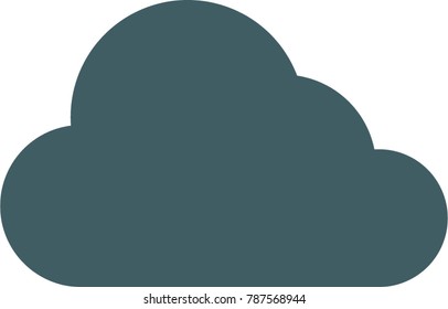 Modern simple flat sign. Trendy nature vector symbol for website design, web button, mobile app. Logo illustration. Cloud symbol weather rain shadow spring. High quality sky gray spring