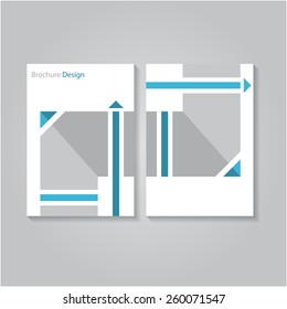 Modern simple flat UI origami paper brochure / flyer design, eps10 Vector.