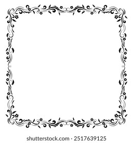 modern simple floral border template