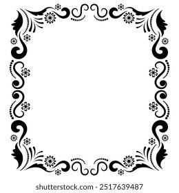 modern simple floral border template