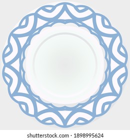 Moderne und einfache Blumengrafik. Runde Rosette. Vektorgrafik