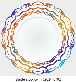 Modern and simple flower illustration. Round rosette. Vector illustration