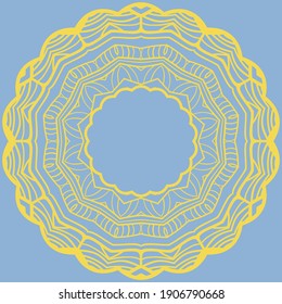 Modern and simple flower illustration. Round rosette. Vector illustration