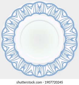 Modern and simple flower illustration. Round rosette. Vector illustration