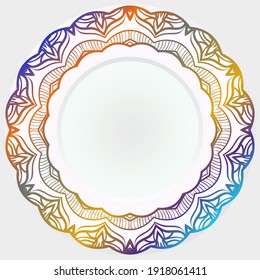 Modern and simple flower illustration. Round rosette. Vector illustration
