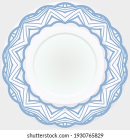 Modern and simple flower illustration. Round rosette. Vector illustration