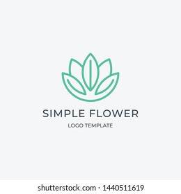 Modern and Simple Flower Logo Template