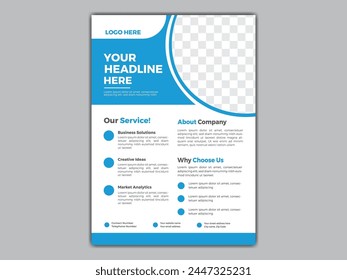 Modern simple flyer template design