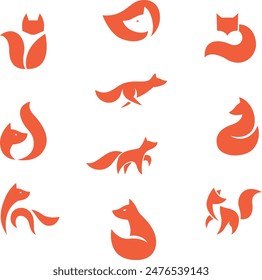 modern and simple fox logo