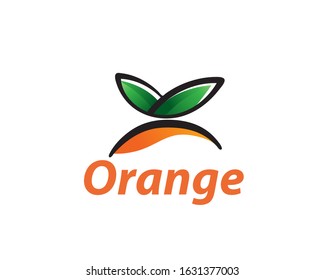 modern Simple fruit orange logo design inspiration
