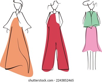 Modern simple full colour clothing design, Beauty fashion