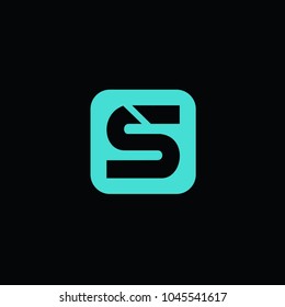 Modern Simple Futuristic Initial Letter S Logo Design