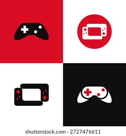 Modernes einfaches Spielekonsolen-Logo-Paket mit kreativem Stil für Gaming-Marke, Esports-Team, Streaming und digitale Unterhaltung