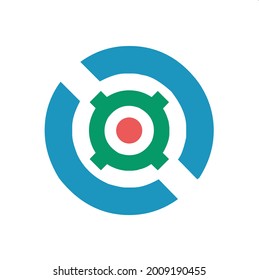 modern and simple gear circle logo.